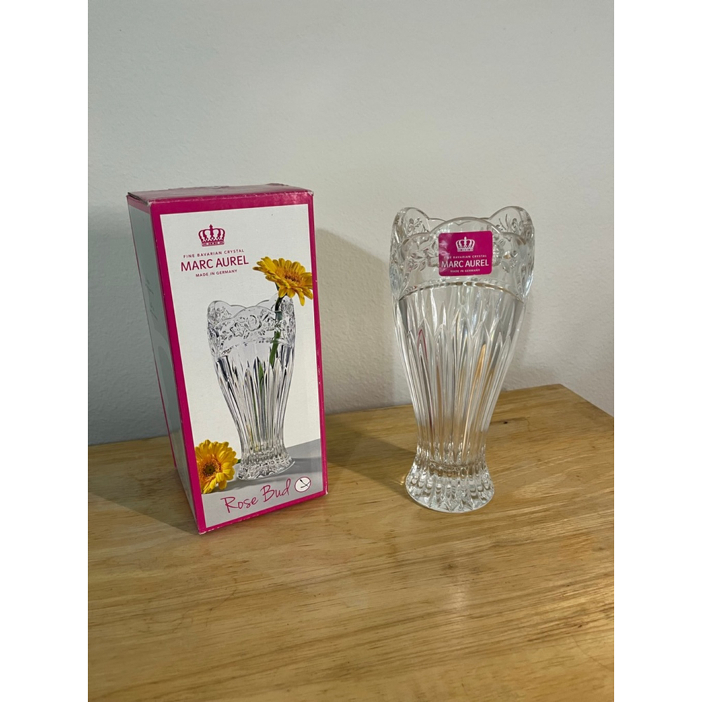 Marc Aurel Fine Bavarian Crystal Rose Bud Vase